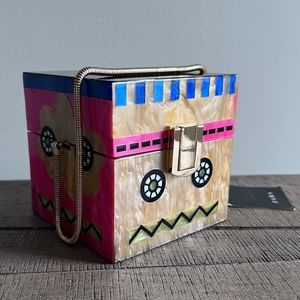 Zara Acrylic Robot Square Purse Handbag